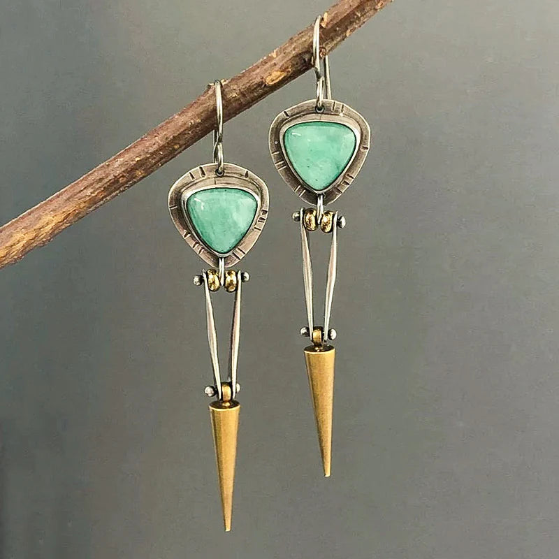 Boho Harzstein Ohrringe
