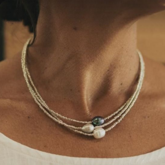 Vintage Süßwasserperlenkette