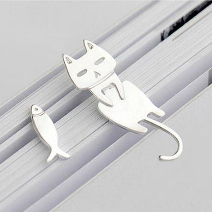 Silberohrringe mit Fisch und Kletterkatze